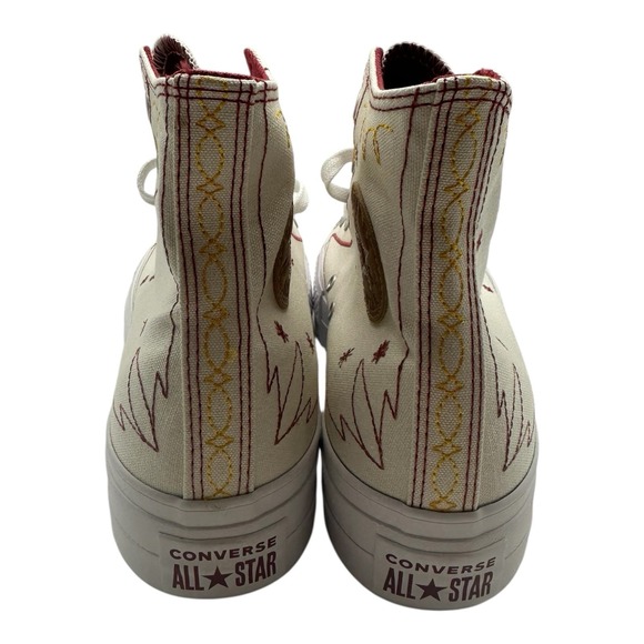 Converse Chuck Taylor All Star Lift Platform Western Stitch Shoes Women's Size 9 - Picture 8 of 9